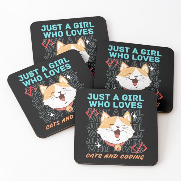 Item preview, Just a girl who loves cats and coding  designed and sold by brinikki.