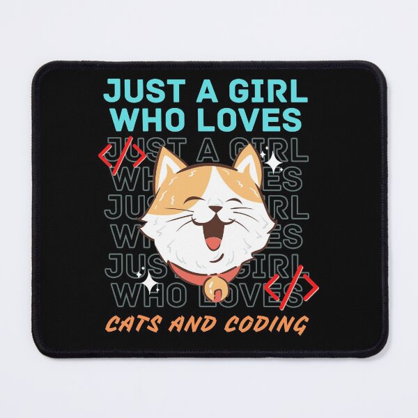 Item preview, Just a girl who loves cats and coding  designed and sold by brinikki.