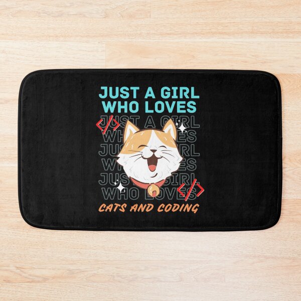 Item preview, Just a girl who loves cats and coding  designed and sold by brinikki.