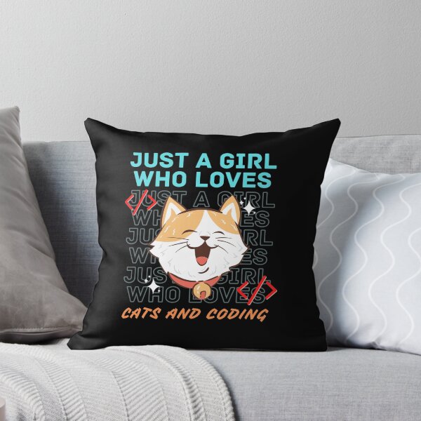 Item preview, Just a girl who loves cats and coding  designed and sold by brinikki.