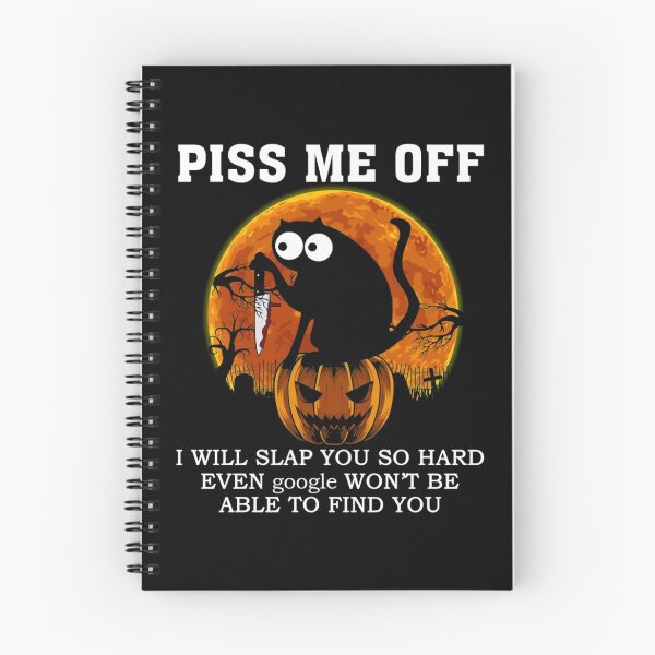 Item preview, Piss Me Off I Will Slap You So Hard Funny Cat Halloween   designed and sold by LemonMuMu.