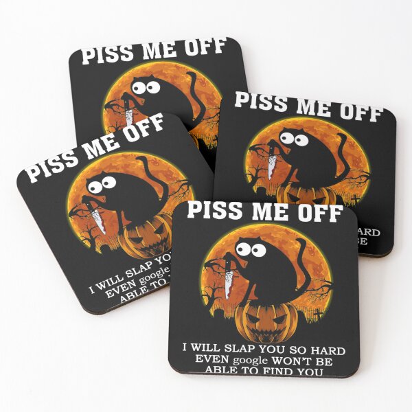 Item preview, Piss Me Off I Will Slap You So Hard Funny Cat Halloween   designed and sold by LemonMuMu.