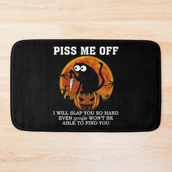Item preview, Piss Me Off I Will Slap You So Hard Funny Cat Halloween   designed and sold by LemonMuMu.