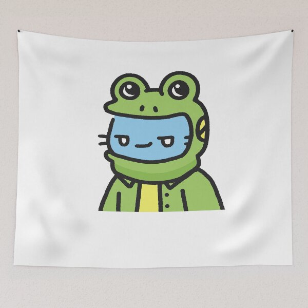 Item preview, Cool Cat#9015  Cute cat Cartoon cat Frog hat designed and sold by PetTotem.