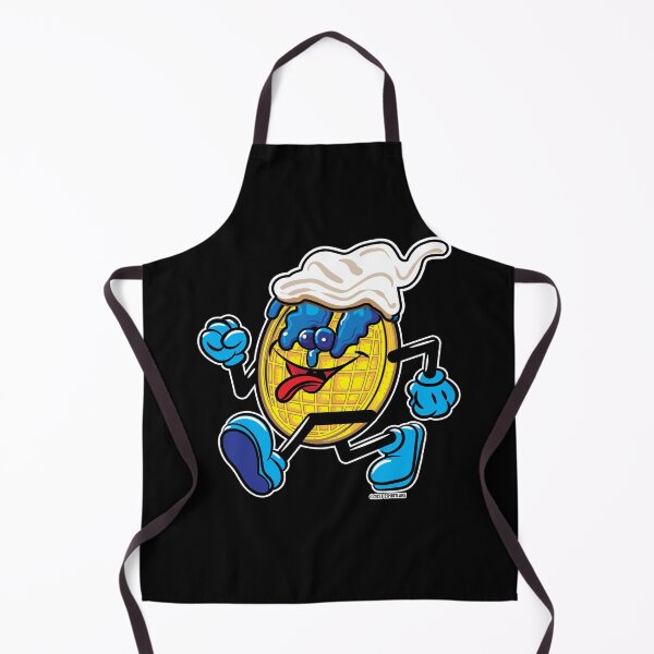 Item preview, A Plain Waffle Mascot with Blueberries, Blueberry Syrup and Whipped Cream strutting by eShirtLabs designed and sold by eShirtLabs.