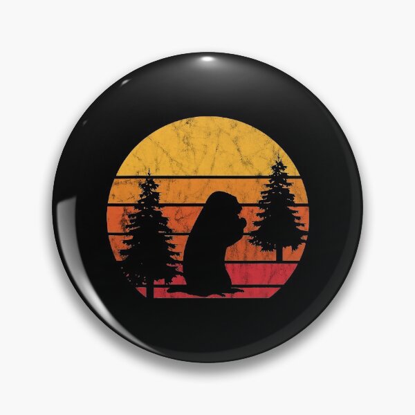 Item preview, Marmot Rodent Animal Woodchuck Retro Vintage Sunset designed and sold by KevinGardner1.