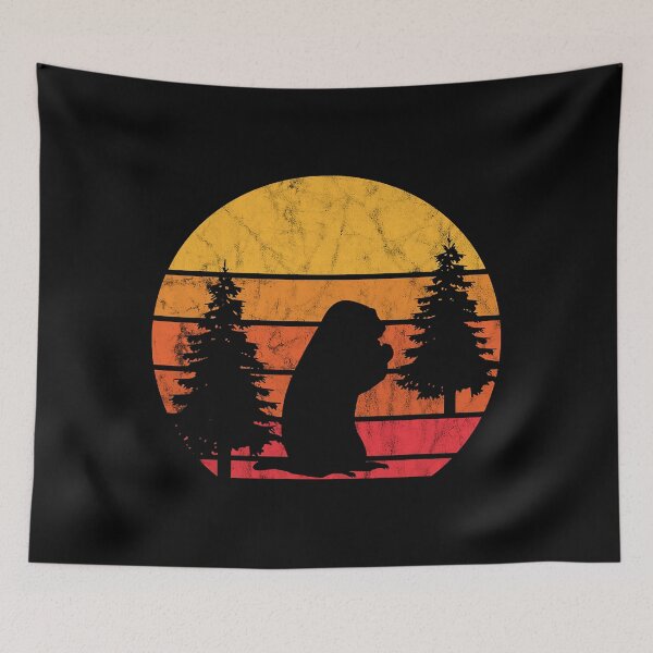 Item preview, Marmot Rodent Animal Woodchuck Retro Vintage Sunset designed and sold by KevinGardner1.
