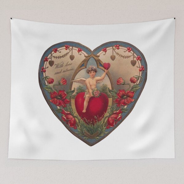 Item preview, Vintage Cherubs with Flowers Valentine  designed and sold by Pinkmagenta.