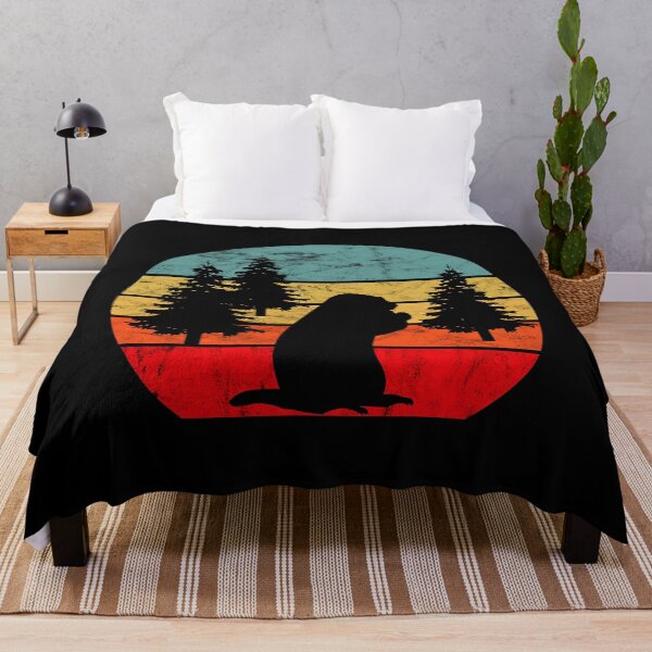 Item preview, Marmot Rodent Woodchuck Retro Vintage Sunset Groundhog designed and sold by KevinGardner1.