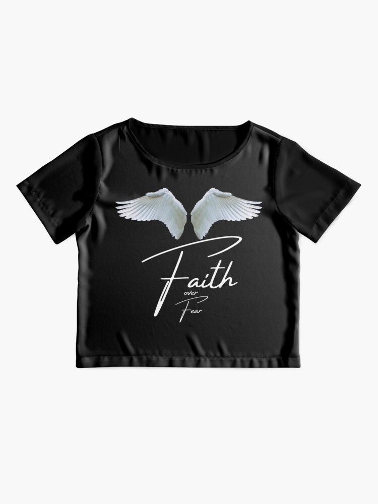 Alternate view of Faith over Fear (Black Background) Chiffon Top