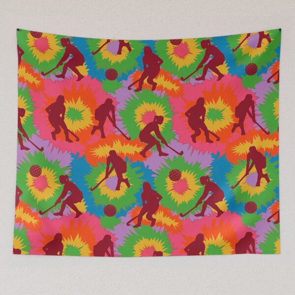 Item preview, Field Hockey Colorful Tie Dye Vector Sport Pattern  designed and sold by VickyCloset.