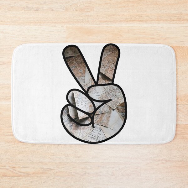 Item preview, Map Peace Sign Hand  designed and sold by BuzzySpaceBee.