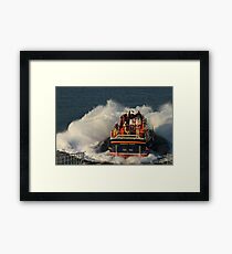 Bembridge Lifeboat Launch Framed Print