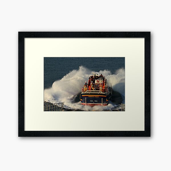 Bembridge Lifeboat Launch Framed Art Print
