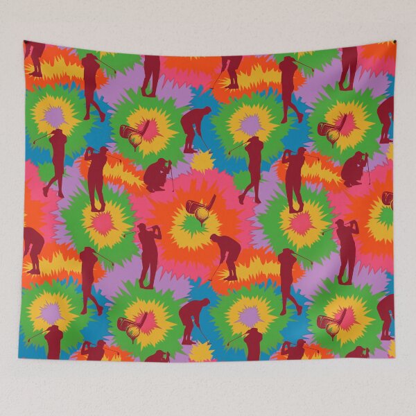 Item preview, Golf Colorful Tie Dye Vector Sport Pattern  designed and sold by VickyCloset.