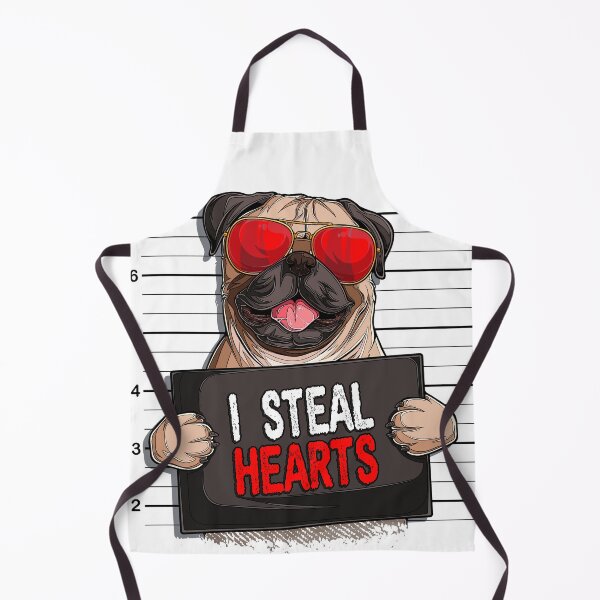 Item preview, Valentines Day Pug Dog, I Steal Hearts, Matching Couple Valentines Day Dog Lovers designed and sold by tincho86tb.