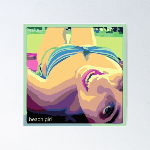 Beach girl - Chica en la playa Poster