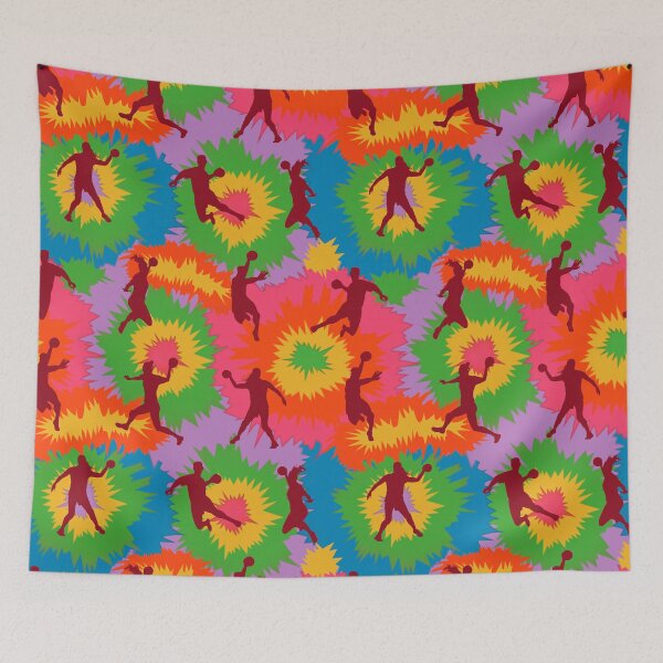 Item preview, Handball Colorful Tie Dye Vector Sport Pattern  designed and sold by VickyCloset.