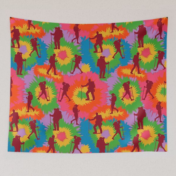 Item preview, Hiking Colorful Tie Dye Vector Sport Pattern  designed and sold by VickyCloset.
