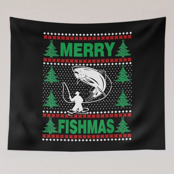 Item preview, Merry Fishmas Funny Fishing Ugly Christmas designed and sold by abbottdominic.