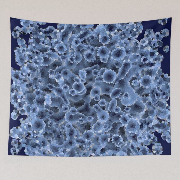 Item preview, Black and Blue Blobs designed and sold by MathenaArt.