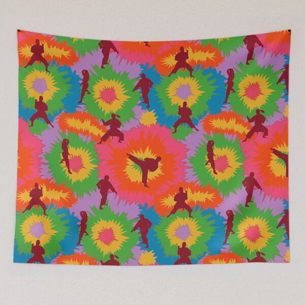 Item preview, Karate Colorful Tie Dye Vector Sport Pattern  designed and sold by VickyCloset.