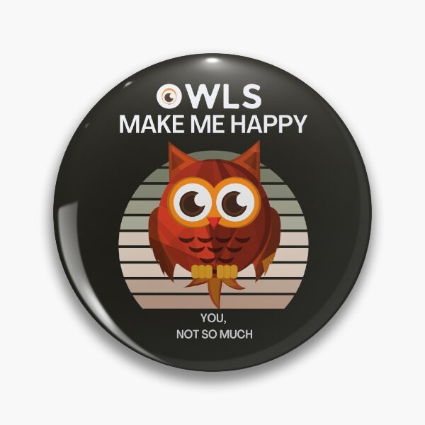 Item preview, Owls make me happy, funny owls  designed and sold by Benchamart.