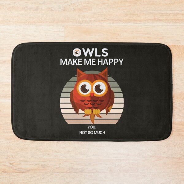 Item preview, Owls make me happy, funny owls  designed and sold by Benchamart.