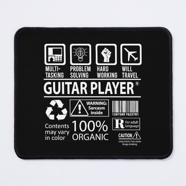 Item preview, Guitar Player T Shirt - MultiTasking Certified Job Gift Item Tee designed and sold by oslandefren.