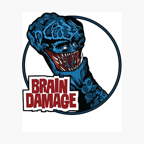 Item preview, Brains Funny Damaged designed and sold by EliGWhiteIii7.