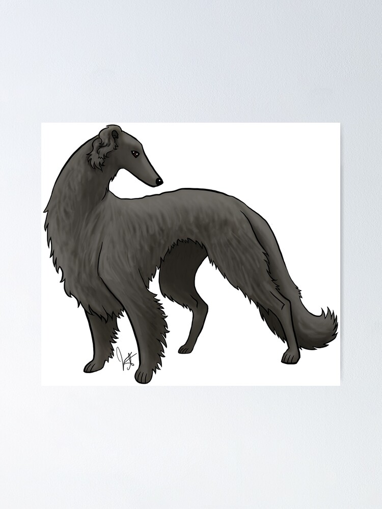 Black borzoi hot sale