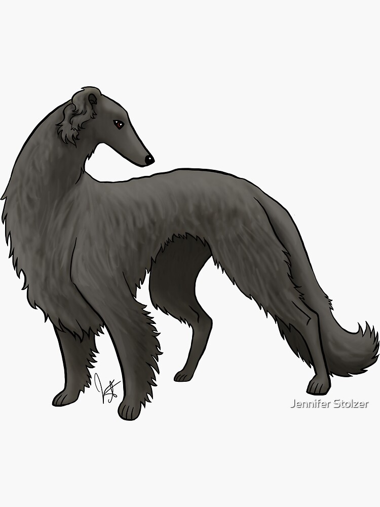 Borzoi - Black by jameson9101322