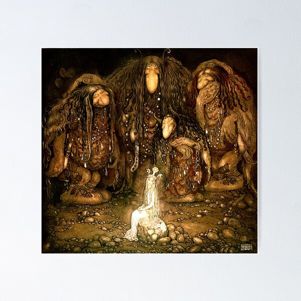 Item preview, Princess in Troll cave - John Bauer designed and sold by RPGHaven.