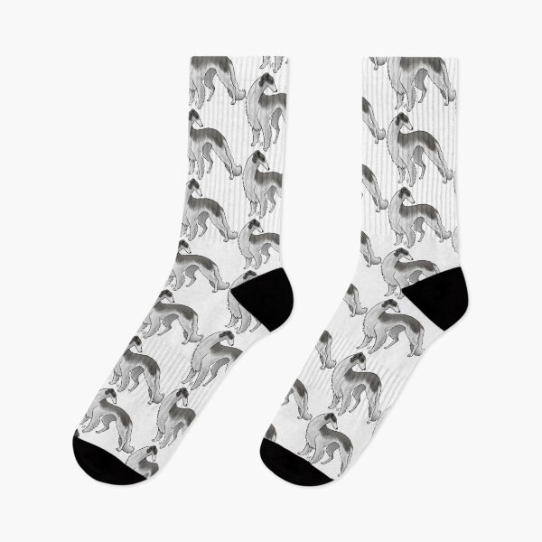 Item preview, Dog - Borzoi - Black and White designed and sold by Jennifer Stolzer.