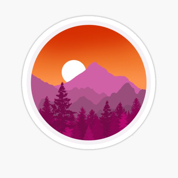 Subtle lesbian mountains Sticker