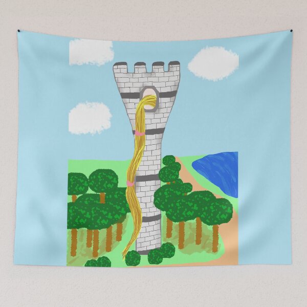 Item preview, Princess in a Fairytale Tower | Let Your Hair Down Princess designed and sold by fairytalearrrt.