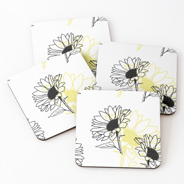 Item preview, Black And Yellow Sunflower Pattern designed and sold by Print-Designs.