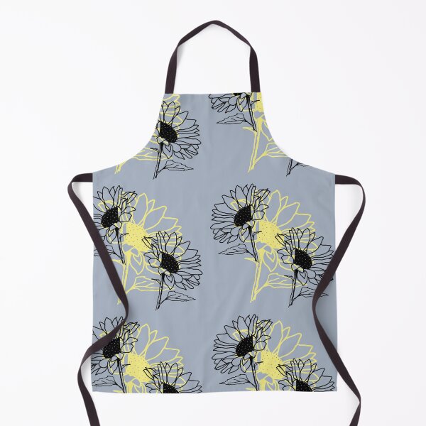 Artikelvorschau, Schwarzes und gelbes Sonnenblumenmuster entworfen und verkauft von Print-Designs.