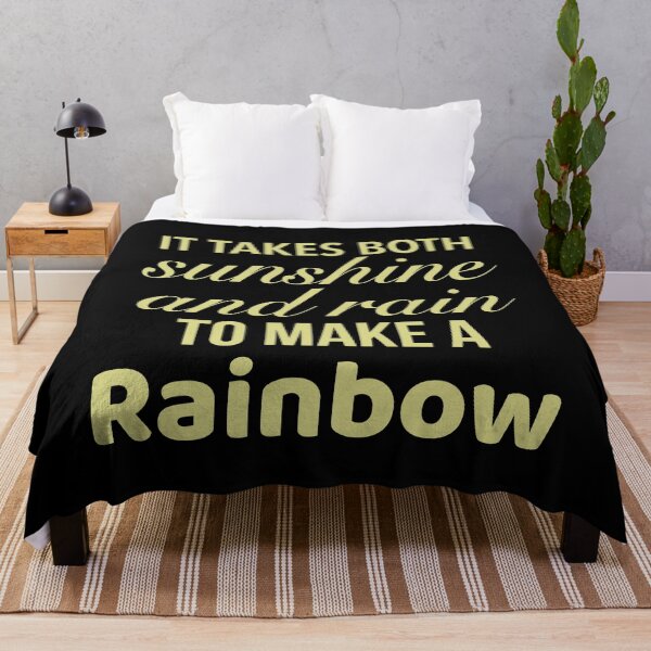 Item preview, It takes both sunshine and rain to make a rainbow - motivational rainbow slogan designed and sold by Delandor.