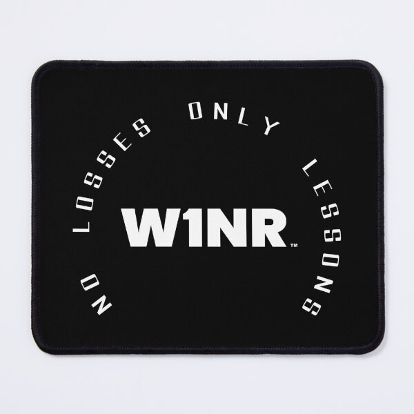 Item preview, W1NR - white logo - NO LOSSES ONLY LESSONS designed and sold by W1NR.