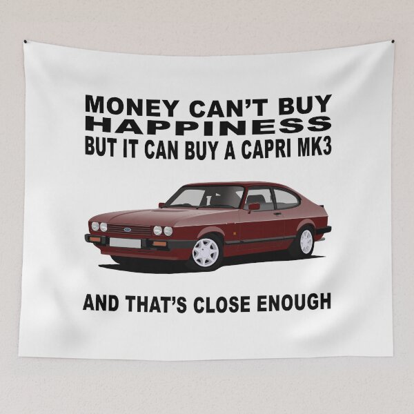 Item preview, Ford Capri Mk3 2.8i Special Burgandy Red Classic Car Art Illustration designed and sold by Hamilton illustrations.