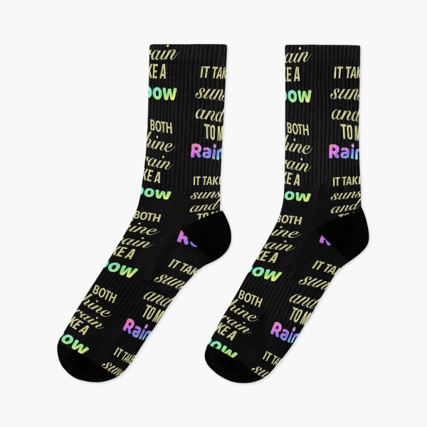 Item preview, It takes both sunshine and rain to make a rainbow - motivational rainbow sayings designed and sold by Delandor.