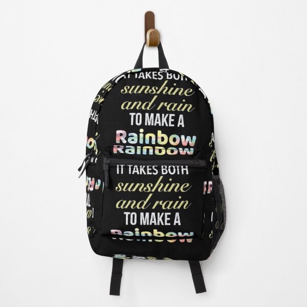Item preview, It takes both sunshine and rain to make a rainbow - motivational rainbow saying designed and sold by Delandor.