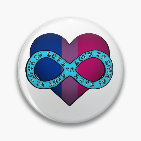 Item preview, Love is Love Bisexual Polyamory Heart designed and sold by punkrockclimb.