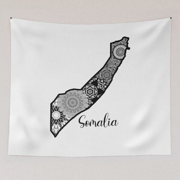Item preview, Somalia Mandala Map Country Graphic designed and sold by VintageSomalia.