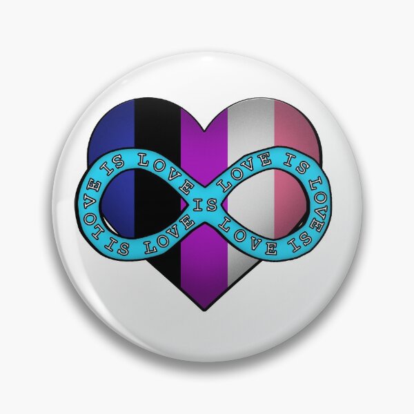 Item preview, Love is Love Genderfluid Polyamory Heart designed and sold by punkrockclimb.