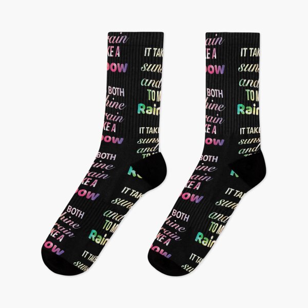 Item preview, It takes both sunshine and rain to make a rainbow - inspirational rainbow quotes designed and sold by Delandor.