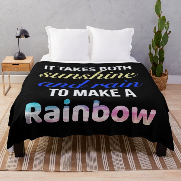 Item preview, It takes both sunshine and rain to make a rainbow - inspirational rainbow quote designed and sold by Delandor.