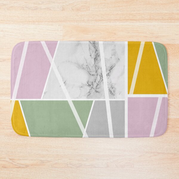 Item preview, colored surfaces with white marble; Sage green, light grey, pink and golden yellow designed and sold by Ninaeva.
