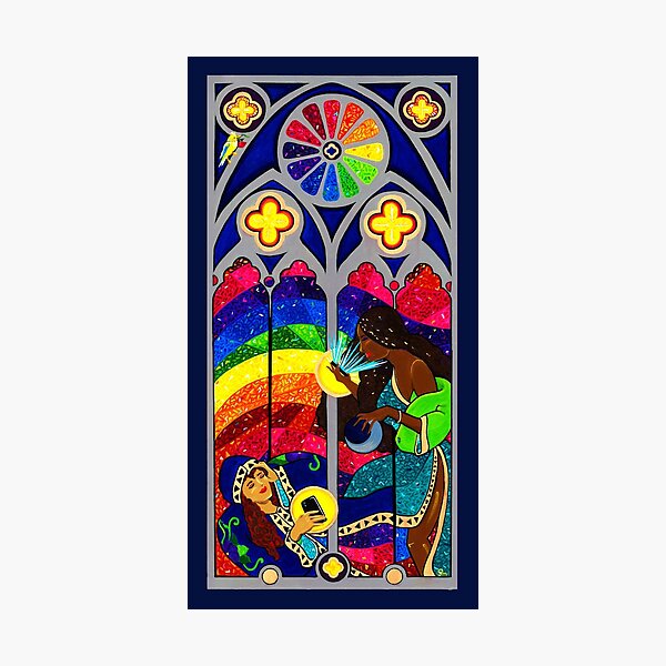Texting in Church Photographic Print